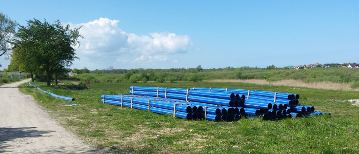 Przebudowa sieci wodociągowej w miejscowości Sianożęty