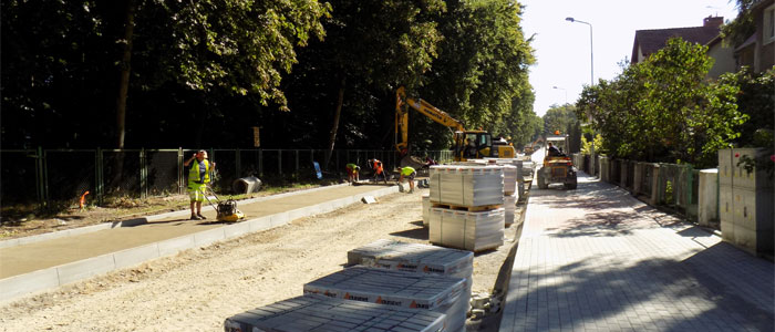 Wymiana sieci wodociągowej w ul. Wiosennej w Kołobrzegu.