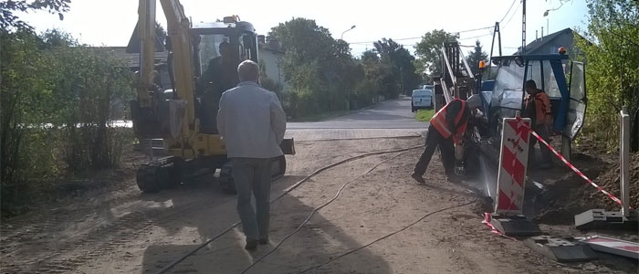 Przebudowa sieci wodociągowej w miejscowości Kądzielno.